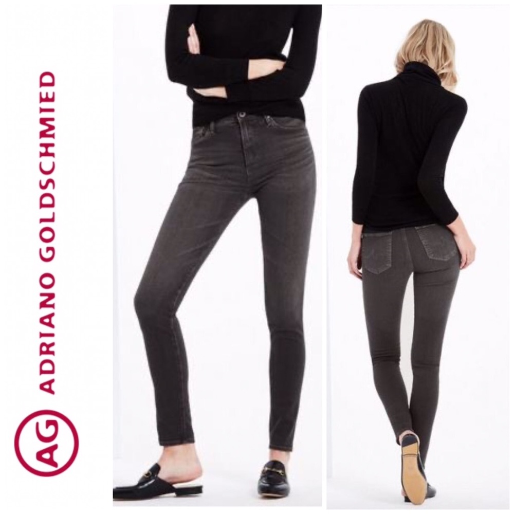 Farrah High-Rise Ankle Skinny Jeans, Misty
